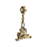 ELKINGTON & CO.: A 19TH CENTURY GILT METAL VINE SHAPED LAMP BASE
