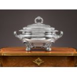 PAUL STORR: A FINE STERLING SILVER SOUP TUREEN, LONDON, C. 1820