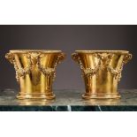 A FINE PAIR OF 19TH CENTURY WINE COOLERS RETAILED BY WORDLEY & CO. LIVERPOOL