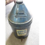 A vintage Broughs of Liverpool, Esso Blue paraffin can with tap