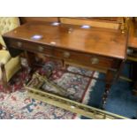 An antique mahogany two drawer sofa table