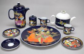 Rosenthal Bjorn Winblad Porcelain, 9 Pieces.