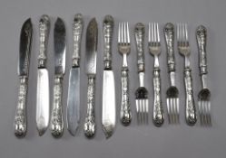 Birmingham Sterling Handled Fish Knife & Fork Set.