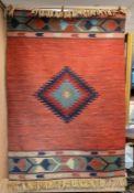 Hand Woven Tribal Rug, 7' 3
