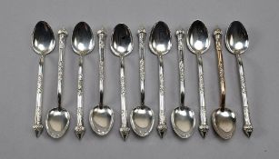 (11) .800 Silver Sugar Spoons.