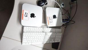 UNITS - APPLE MAC MINI A1347 COMPUTER (PASSWORD PROTECTED) C/W KB & MICE