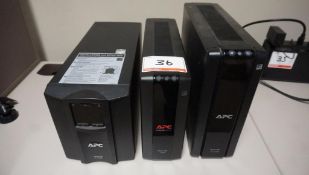 LOT - ASSTD APC BATTERY BACK-UPS - C1500, 1500, & XS1300 (3 PCS)