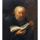 Unbekannt: Rubens-Schule: Bärtiger Schriftgelehrter liest lateinischen Text, Ende 18. Jh.