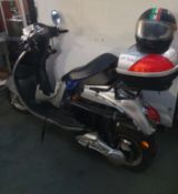 Silver-colored Electric Moped/Scooter