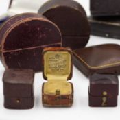 A selection of antique jewellery boxes.