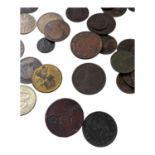 GB & WORLD COINAGE, ETC - A collection of coins, tokens and 2 x 23ct Staffa to Scotland stamps.