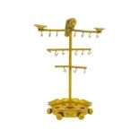 A 19th-century French ormolu ring stand, with parrot surmount.