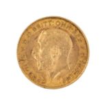GB - A George V 1912 half sovereign gold coin.