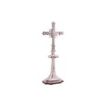 Omar Ramsden. A large silver altar cross, London 1932; the fleury cross surmount, with a sunburst to