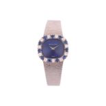 Bueche Girod – 18ct White Gold Gem-Set Cocktail Watch, with Lapis Lazuli Dial Year: Hallmarked
