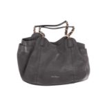 Salvatore Ferragamo - a 'Melinda' tote bag in black calfskin leather, equipped with two leather