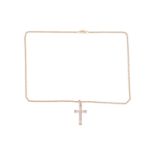A 9ct gold, diamond crucifix pendant, chanel set diamonds within the crucifix, hallmarked 9ct, on