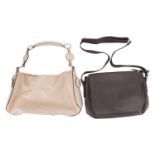 A Smythson 'Burlington' messenger bag in brown leather, with dustbag; together with a Tanner