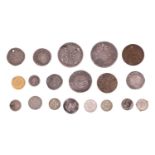 A Victorian half sovereign, dated 1871, which has been drilled together with a small quantity of