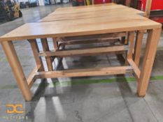 (4) Heavy Duty Wooden Work Station