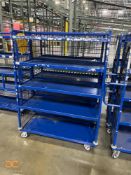 (4) Uline Rolling Carts | 4 Shelf w/ Cage
