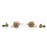 Two pairs of earrings.