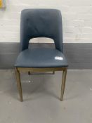 Leigh Brass Frame Dining Chair Navy