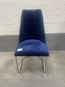 Blue Wilton Velvet Dining Chair