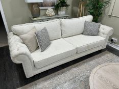Chesterfield 4 Seater Sofa Cream