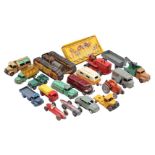 Lot of toy cars and traffic signs
