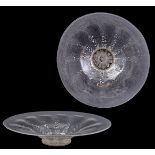 Round clear Leerdam glass fruit bowl