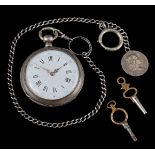 Men's watch on watch chain