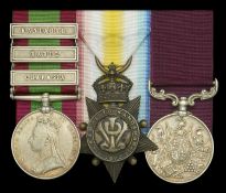 Three: Paymaster Sergeant J. Cameron, Gordon Highlanders Afghanistan 1878-80, 3 clasps,...