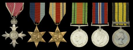 A post-War M.B.E. group of six awarded to Major P. G. Snow, Royal Army Pay Corps The...