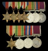 Seven: Staff Quartermaster Sergeant W. Jenkins, Royal Army Pay Corps 1939-45 Star; Africa...