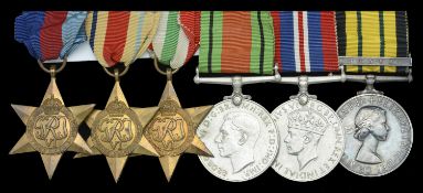 Six: Major R. P. Hughes, Royal Army Pay Corps, late Royal Signals 1939-45 Star; Africa...