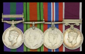 Four: Major H. Averty, Royal Army Pay Corps General Service 1918-62, 1 clasp, Palestine...
