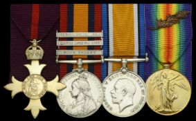 A Great War 'Egypt operations' O.B.E. group of four awarded to Lieutenant-Colonel A....
