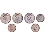 LUNDY, Martin Coles Harman, Puffin (3) and Half-Puffin (3), all 1929 (S 7850-1) [6]. All...