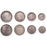 Victoria (1837-1901), Maundy set, 1886 (ESC 3543; S 3916) [4]. Good extremely fine, light...