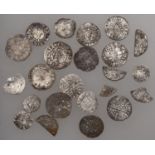 Miscellaneous hammered silver coins (23), various issuers and denominations [lot]. Several...