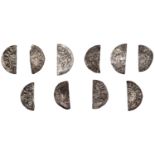 John, Henry III and Alexander III, cut Halfpence (10), various types and mints [lot]....