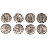 Philip II, Antoniniani (3), 244-6, radiate, draped and cuirassed bust right, rev. Philip II...