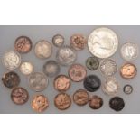 William III, Sixpence, 1696 (S 3520); Anne, Shilling, 1707e (S 3608); George III, Shillings...