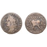 Ireland, James II, Gunmoney coinage, Halfcrown, 1690 Mar:, 14.28g/1h (Withers 3/5; S...