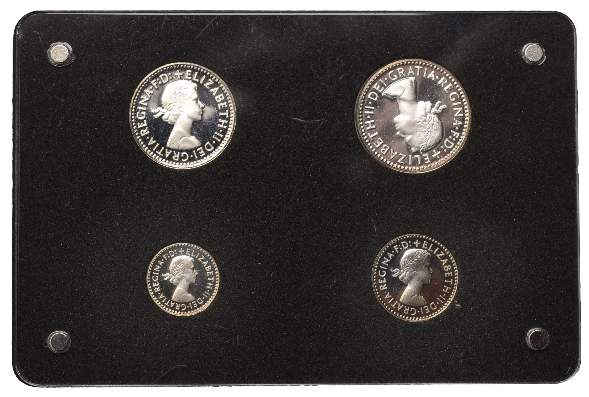 Elizabeth II (1952-2022), Maundy Set, 1989 (S 4211). As struck; in plastic case &pound;100-&pound;1