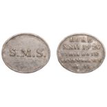 Jamaica, Uncertain location, Scottish Missionary Society, communion token, obv. s. m. s.,...