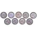 Edward VII, Farthings (9), 1902-10 inclusive (S 3992) [9]. All with dark patina, extremely...