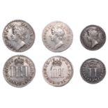 James II (1685-1688), Maundy 'Set', mixed dates, Fourpence, 1686, Threepence, 1687,...