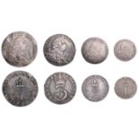 George III (1760-1820), Pre-1816 issues, Maundy 'Set', mixed dates, Fourpence, 1792,...
